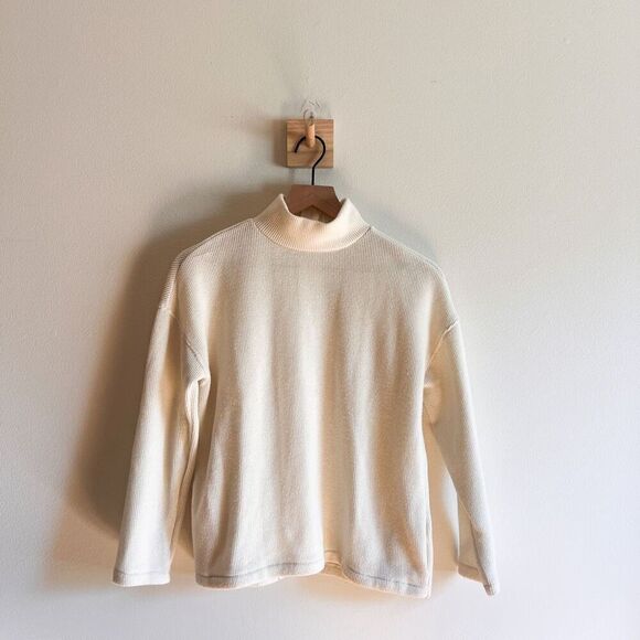 Madewell Button Back Mock Neck Sweater Size XS - Picture 4 of 8